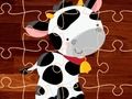 Gra Puzzle Cartoon Farm Animals w Internecie