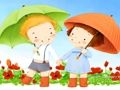 Gra Kreskówka Dzień Dziecka Puzzle  w Internecie
