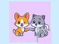 Gra Koty i psy puzzle  w Internecie