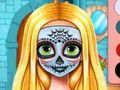 Gra Halloweenowa farba do twarzy siostry  w Internecie