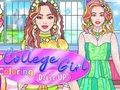 Gra Ubieranka do kolorowania dla uczennicy college'u  w Internecie
