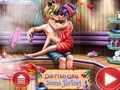 Gra Kropkowana dziewczyna flirtuje w saunie  w Internecie