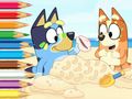 Gra Kolorowanka: Bluey na plaży  w Internecie