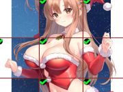 Gra Dziewczyny z anime w czerwonej sukience. Puzzle  w Internecie