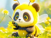 Gra Puzzle Jigsaw: Panda Bee  w Internecie