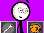 Gra Stickman wybiera działania  w Internecie
