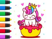 Gra Kolorowanka: Cupcake jednorożca  w Internecie