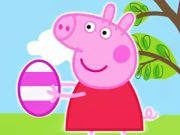 Gra Puzzle jigsawowe: jajka wielkanocne Peppa świni  w Internecie