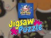 Gra Puzzle: Śliczna krowa w Internecie