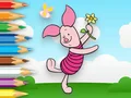 Gra Coloring Book: Piglet Holds Toy Windmill w Internecie