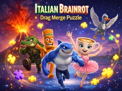 Gra Italian Brainrot Drag Merge Puzzle w Internecie