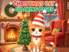 Gra Christmas Cat Coloring Pages w Internecie