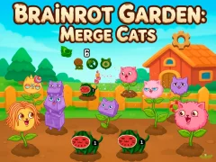 Gra Brainrot Garden. Merge Cats w Internecie