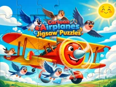 Gra Cartoon Airplanes: Jigsaw Puzzles w Internecie