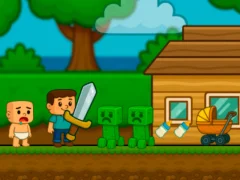 Gra Baby Noob Help! Steve w Internecie