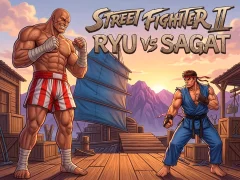 Gra Street Fighter II Ryu vs Sagat w Internecie