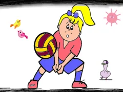 Gra Volleyball Fun Coloring w Internecie