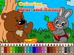 Gra Coloring book: Bear and rabbit w Internecie