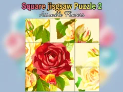 Gra Square jigsaw Puzzle 2  Assemble Flowers w Internecie