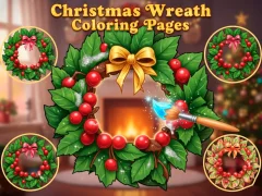 Gra Christmas Wreath Coloring Pages w Internecie