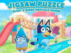 Gra Jigsaw Puzzle: Bluey & Bingo Obstacle Course w Internecie