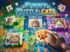 Gra Funny Puzzle: Cats w Internecie
