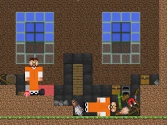 Gra Escape from the prison in Mineblock! Destruction! w Internecie