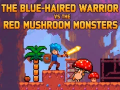 Gra The Blue-Haired Warrior vs the Red Mushroom Monsters w Internecie