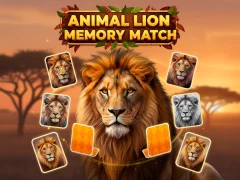 Gra Animal Lion Memory Match w Internecie