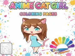 Gra Anime Cat Girl Coloring Pages w Internecie