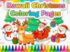 Gra Kawaii Christmas Coloring Pages w Internecie
