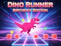 Gra Dino Runner Birthday Edition w Internecie
