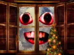 Gra New Year: Santa Claus outside the window w Internecie