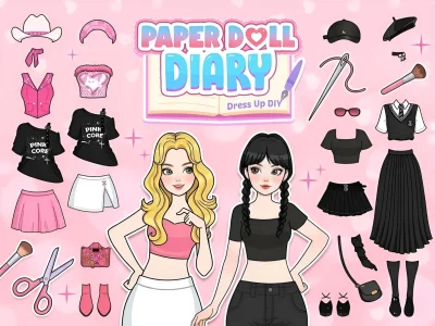 Gra Paper Doll Diary: Dress Up DIY w Internecie