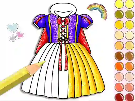 Gra Princess Glitter Coloring w Internecie