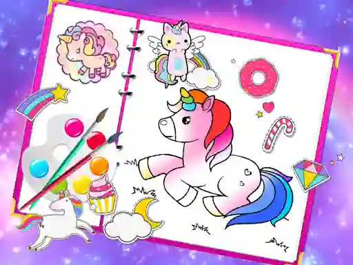 Gra Fabulous Cute Unicorn Coloring Book w Internecie