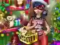 Gra Dotted Girl Christmas Shopping w Internecie