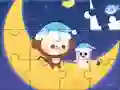 Gra Jigsaw Puzzle: Monkey With Moon w Internecie
