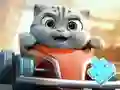 Gra Jigsaw Puzzle: Cat Racing Driver w Internecie