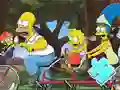 Gra Jigsaw Puzzle: Simpson Family Riding w Internecie