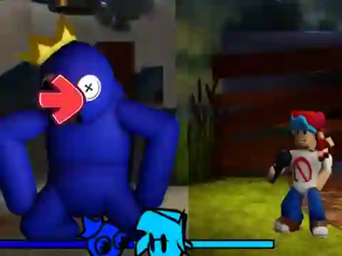 Gra FNF vs Rainbow Friends w Internecie