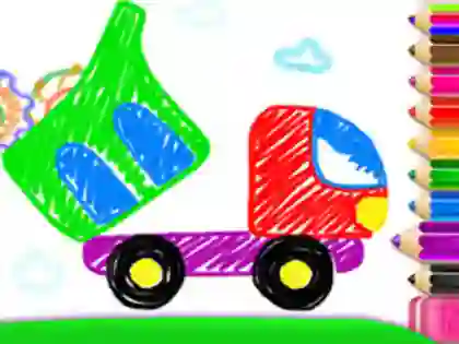 Gra Toddler Drawing: Tanker Truck w Internecie