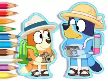 Gra Coloring Book: Bluey Camping w Internecie