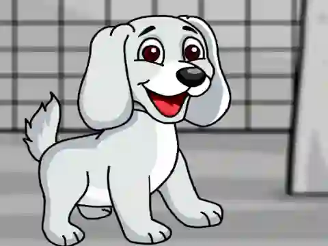 Gra Rescue the White Puppy from Cage w Internecie