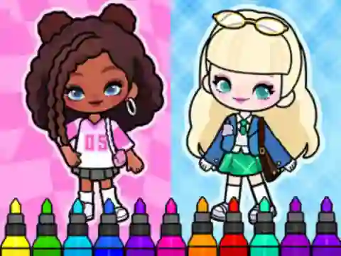 Gra Coloring Book: Aha World Sporty Girl w Internecie