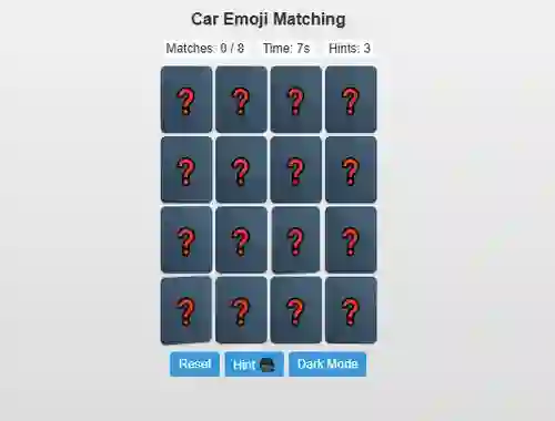 Gra Car Emoji Matching w Internecie