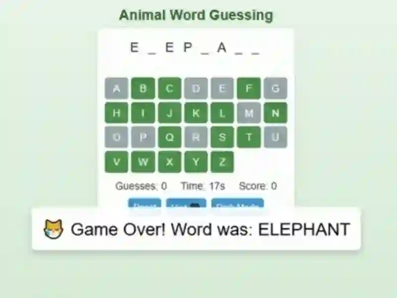 Gra Animal Word Guessing Game w Internecie