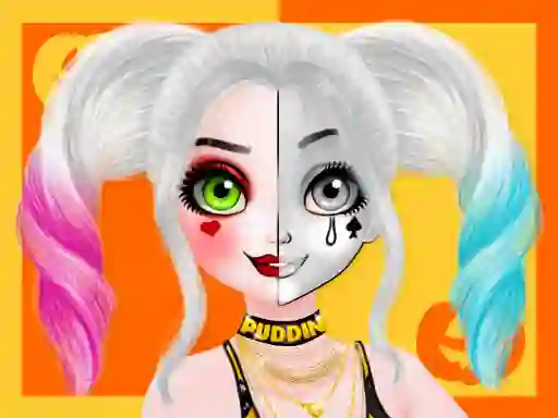 Gra Princess Halloween Makeup Halffaces Tutorial w Internecie