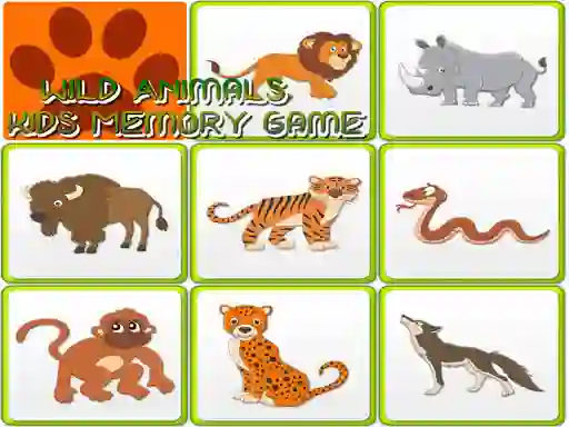 Gra Wild Animals Kids Memory game w Internecie