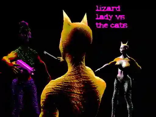 Gra Lizard Lady Vs The Cats w Internecie